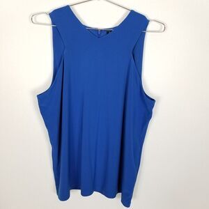 Lauren Ralph Lauren Women Plus Sleeveless Top Size 2X Blue‎ Blouse Jersey